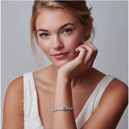 Azure Tennis Bracelet