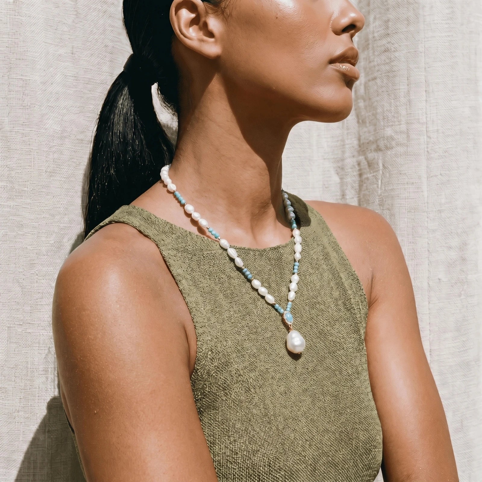 Aqua Bloom Necklace